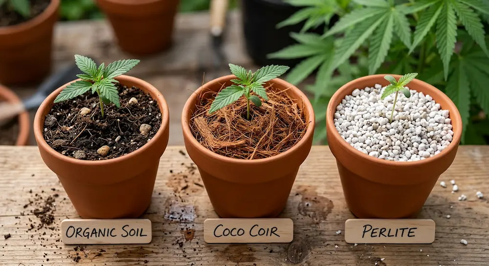 different cannabis soils