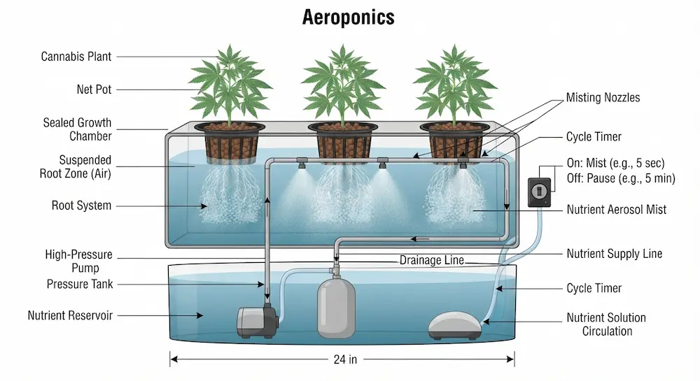 cannabis hydroponics aeroponics