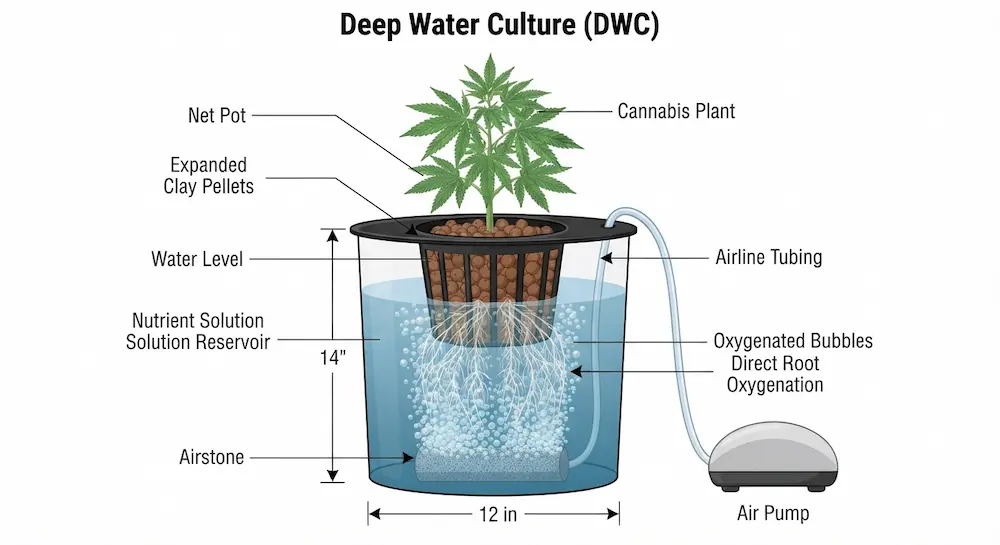 cannabis hydroponics deep water culture