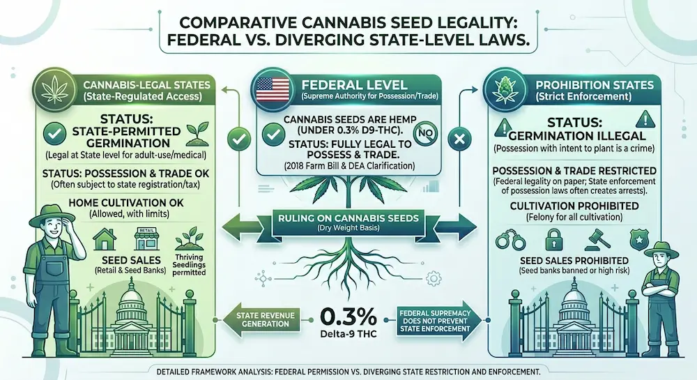 federal vs state laws infographic