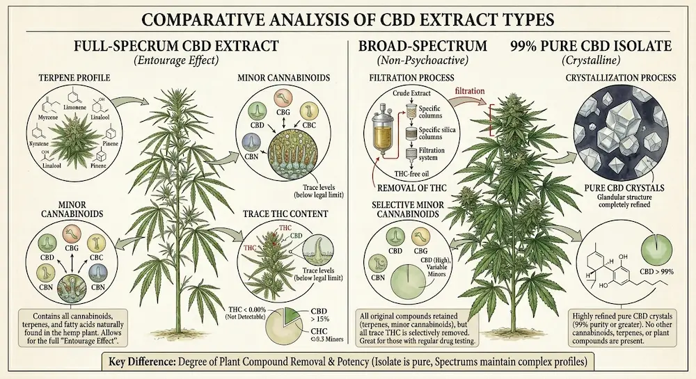 types of cbd infographic